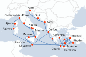 Itinéraire : Méditerranée & mers adjacentes