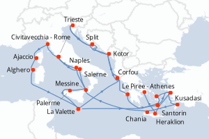 Itinéraire : Méditerranée & mers adjacentes