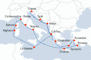 Itinéraire : Méditerranée & mers adjacentes