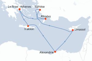 Itinéraire : Méditerranée & mers adjacentes