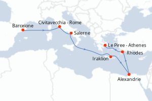 Itinéraire : Méditerranée & mers adjacentes