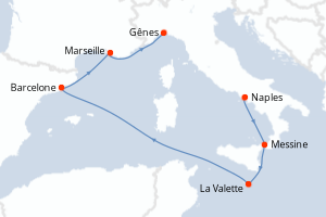 Itinéraire : Méditerranée & mers adjacentes
