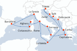 Itinéraire : Méditerranée & mers adjacentes