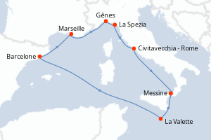 Itinéraire : Méditerranée & mers adjacentes