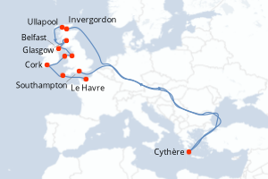 Itinéraire : Europe du Nord & Atlantique NE