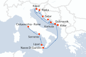 Itinéraire : Méditerranée & mers adjacentes