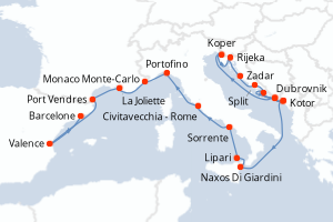 Itinéraire : Méditerranée & mers adjacentes