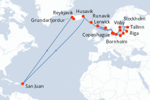 Itinéraire : Europe du Nord & Atlantique NE