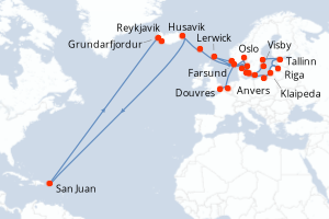 Itinéraire : Europe du Nord & Atlantique NE