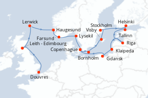 Itinéraire : Europe du Nord & Atlantique NE