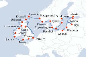 Itinéraire : Europe du Nord & Atlantique NE