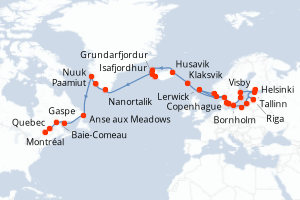 Itinéraire : Europe du Nord & Atlantique NE