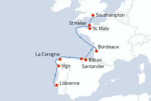 Itinéraire : Europe du Nord & Atlantique NE