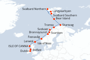 Itinéraire : Europe du Nord & Atlantique NE