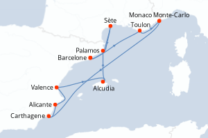 Itinéraire : Méditerranée & mers adjacentes