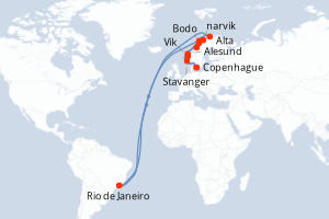 Itinéraire : Europe du Nord & Atlantique NE