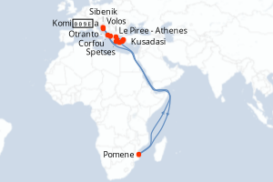 Itinéraire : Méditerranée & mers adjacentes