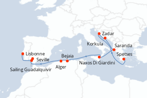Itinéraire : Méditerranée & mers adjacentes