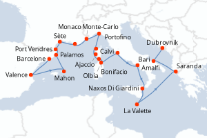 Itinéraire : Méditerranée & mers adjacentes