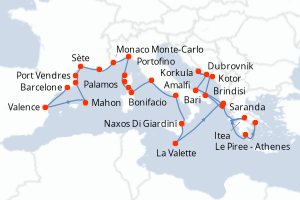 Itinéraire : Méditerranée & mers adjacentes