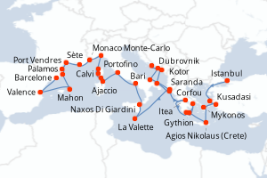 Itinéraire : Méditerranée & mers adjacentes
