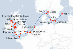Itinéraire : Europe du Nord & Atlantique NE