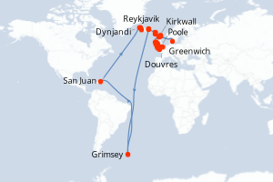 Itinéraire : Europe du Nord & Atlantique NE
