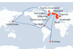 Itinéraire : Europe du Nord & Atlantique NE