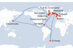 Itinéraire : Europe du Nord & Atlantique NE