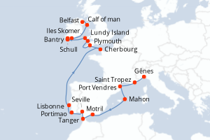 Itinéraire : Europe du Nord & Atlantique NE