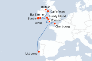 Itinéraire : Europe du Nord & Atlantique NE