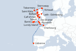 Itinéraire : Europe du Nord & Atlantique NE