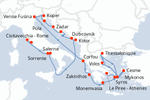 Itinéraire : Méditerranée & mers adjacentes