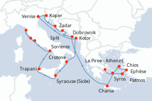 Itinéraire : Méditerranée & mers adjacentes