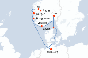 Itinéraire : Europe du Nord & Atlantique NE