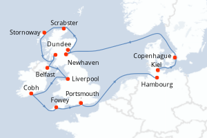 Itinéraire : Europe du Nord & Atlantique NE