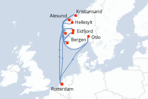 Itinéraire : Europe du Nord & Atlantique NE