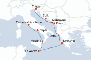 Itinéraire : Méditerranée & mers adjacentes
