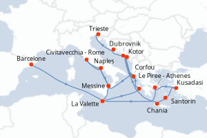 Itinéraire : Méditerranée & mers adjacentes