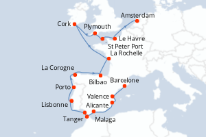 Itinéraire : Europe du Nord & Atlantique NE