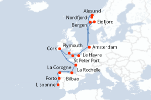 Itinéraire : Europe du Nord & Atlantique NE
