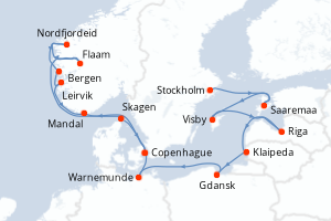 Itinéraire : Europe du Nord & Atlantique NE