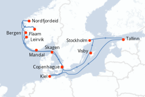 Itinéraire : Europe du Nord & Atlantique NE