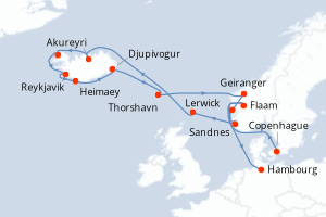 Itinéraire : Europe du Nord & Atlantique NE