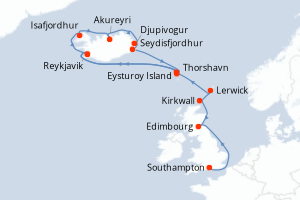 Itinéraire : Europe du Nord & Atlantique NE