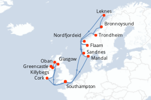 Itinéraire : Europe du Nord & Atlantique NE