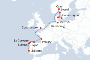 Itinéraire : Europe du Nord & Atlantique NE