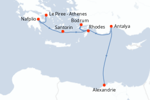 Itinéraire : Méditerranée & mers adjacentes