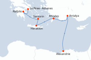 Itinéraire : Méditerranée & mers adjacentes