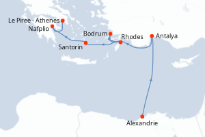 Itinéraire : Méditerranée & mers adjacentes